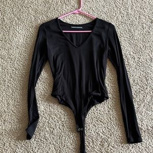 Black naked wardrobe body suit